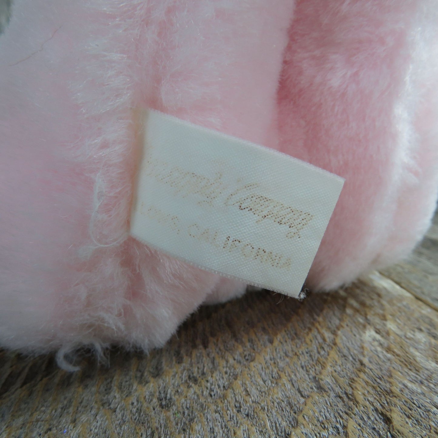 Vintage Praying Bunny Plush Pink Rabbit Stuffed Animal Easter Pink Nose Korea