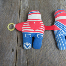 Load image into Gallery viewer, Vintage Rattle Squeaker Plush Crib Toy 3 Children Holding Hands Playpath Johnson &amp; Johnson 1971