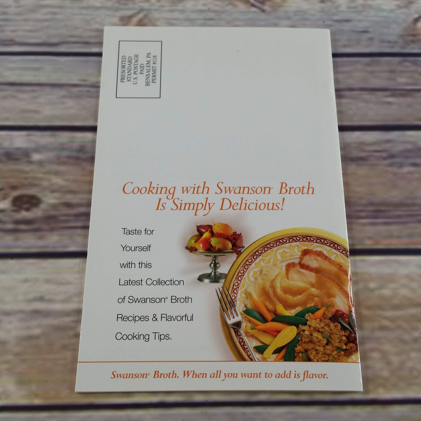 Swanson Broth Simply Delicious Cooking Pamphlet Grocery Store Booklet 2000