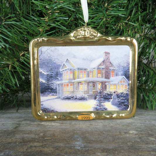 Vintage Thomas Kinkade Victorian Christmas III Ornament Painter of Light Hallmark 1999
