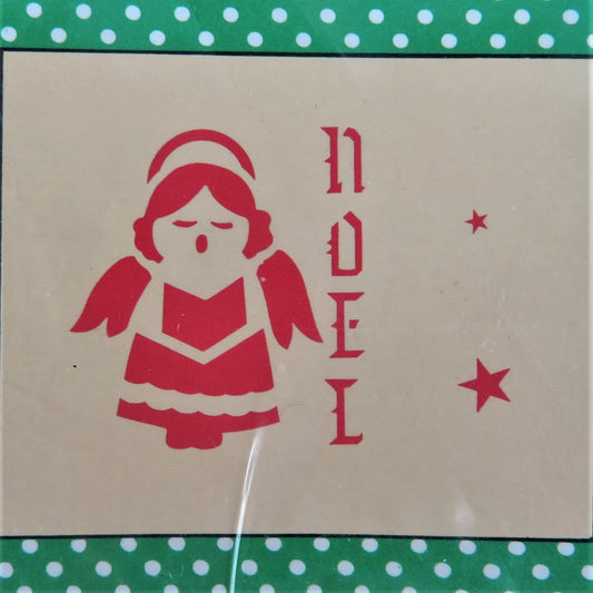 Vintage Christmas Angel Noel Craft Stencil Country Star Pre-Cut Vinyl Tree Ui Wang's International Taiwan