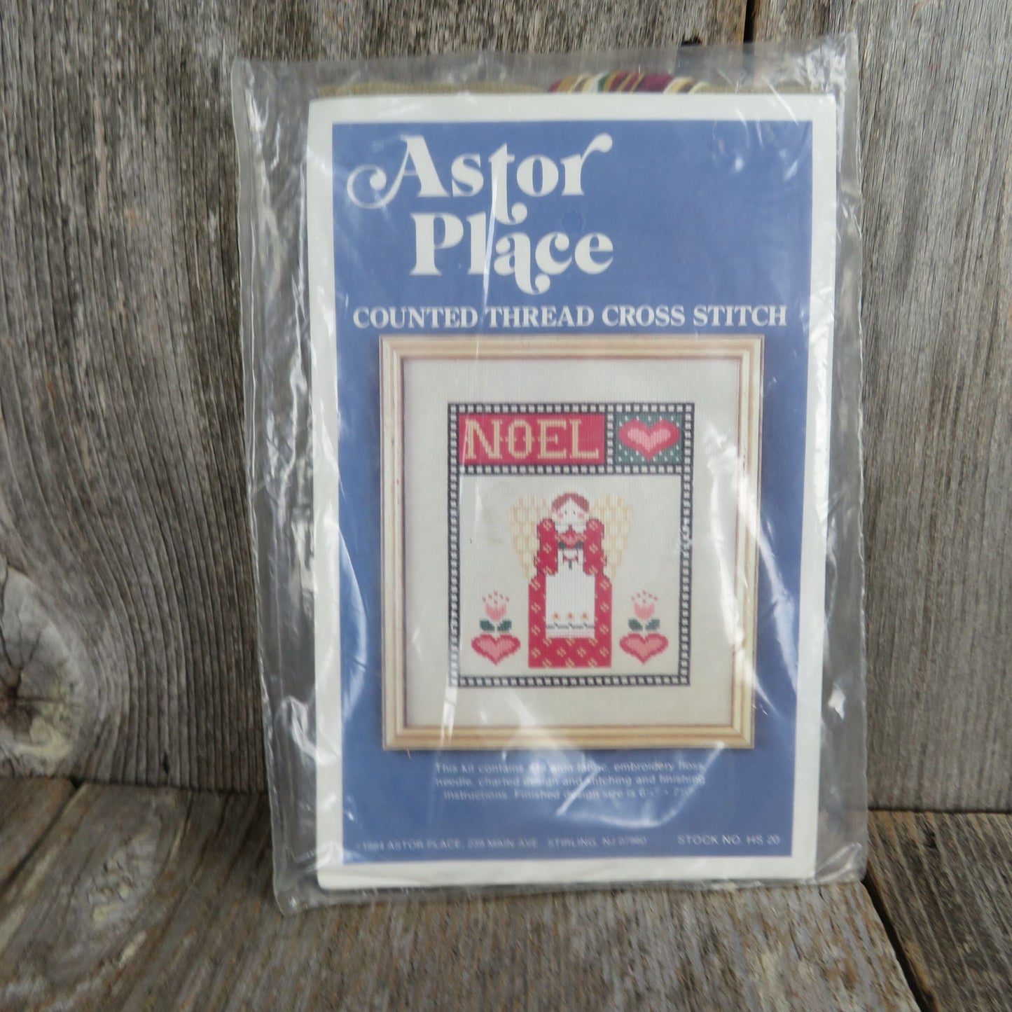 Noel  Angel Counted Cross Stitch Kit Astor Place Folk Art 1984