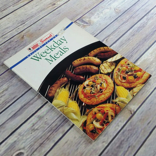 Vintage Weber and Sunset Cookbook Weekday Meals Recipes Grill by the Book Paperback 1997