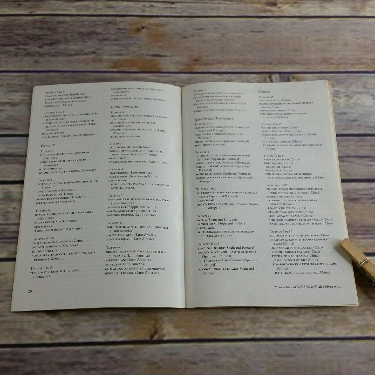 Vintage Cookbook Supplement Number Two Time Life Books Foods of the World 1968 Paperback Booklet