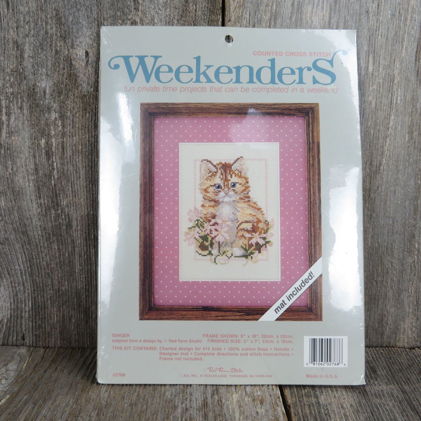 Ginger Cat Kitten Counted Cross Stitch Kit Weekenders Kit 02768 Cat lover