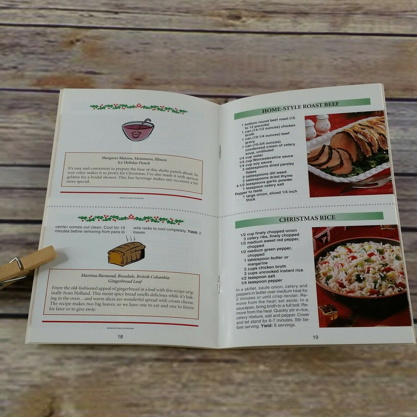 Country Cooking Recipe Cookbook Collection Holiday Recipe 2003 Christmas Booklet Pamphlet