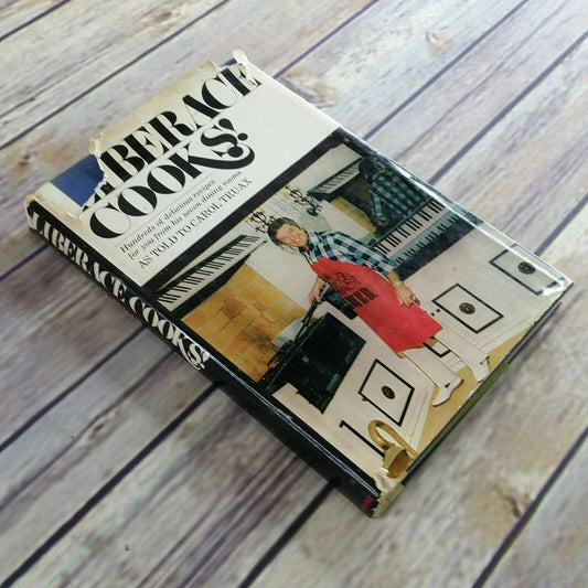 Vintage Cookbook Liberace Cooks Hundreds of Delicious Recipes from His Seven Dining Rooms 1970 Hardcover Carol Truax Doubleday Dust Cover - At Grandma's Table