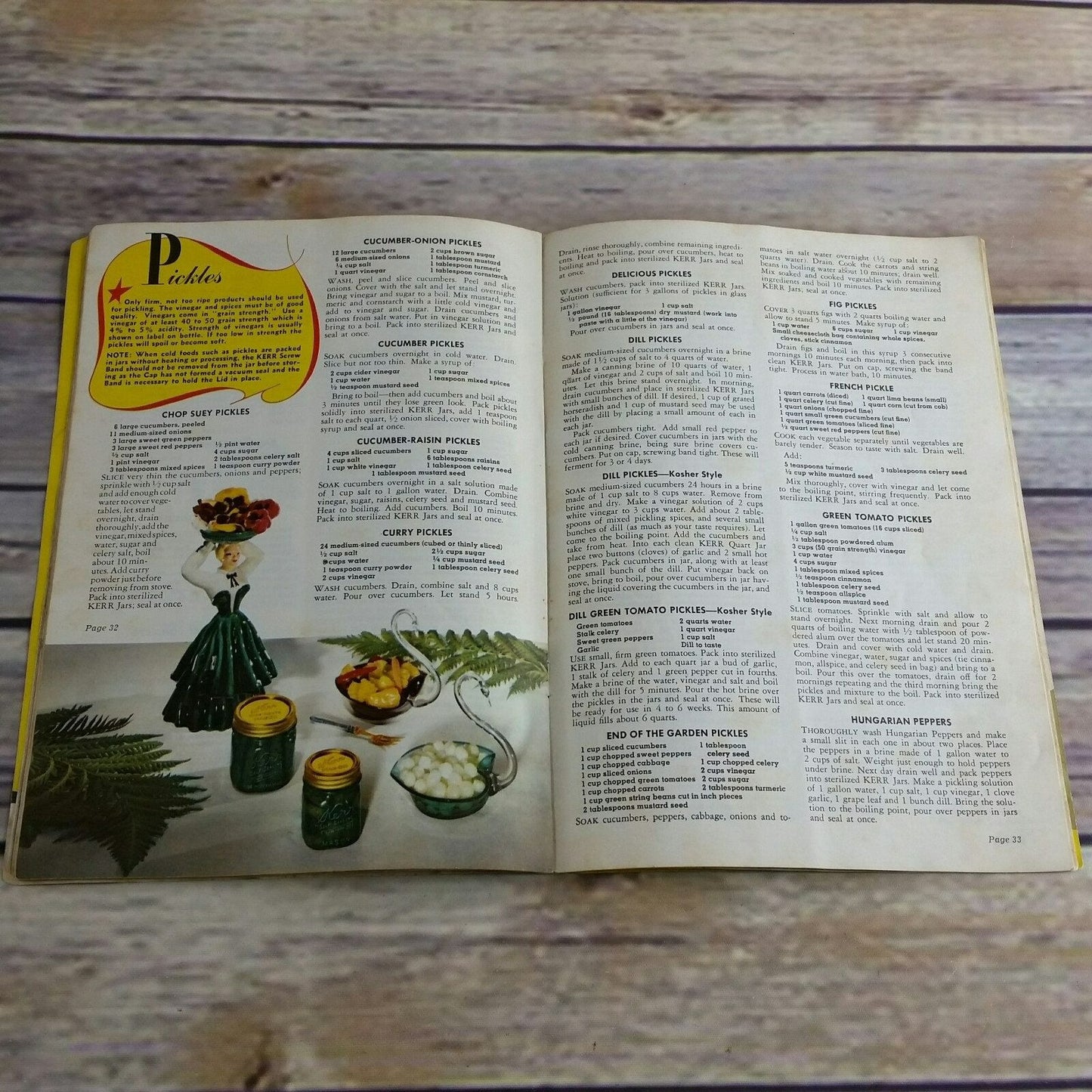 Vintage Kerr Home Canning Book Cookbook Recipes 1953 Booklet Food Preservation Promo Ads Advertising