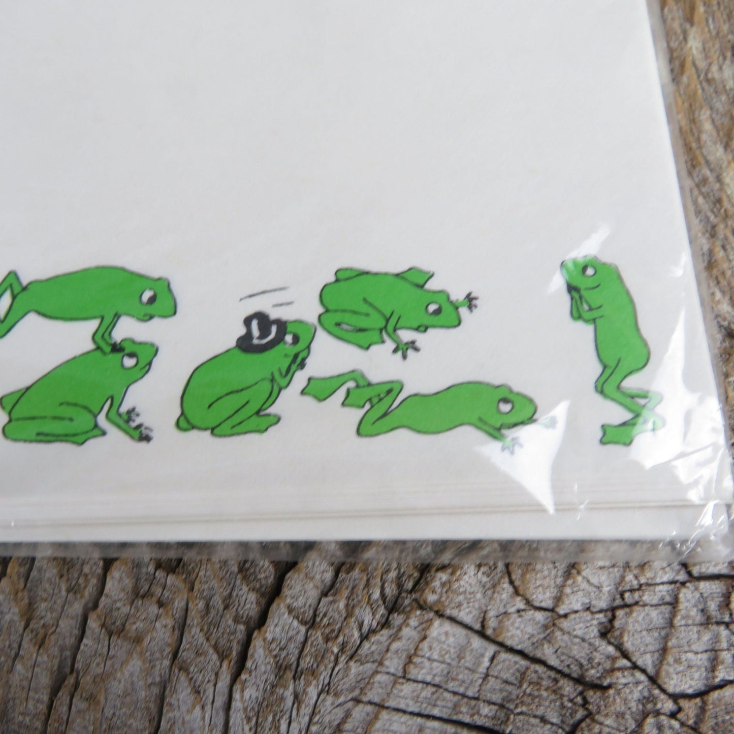 Vintage Frog Writing Paper Set Stationery Dawn Publications Musical Jump Rope Toad Leap Frog Brighton England 1979