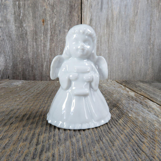 Vintage Angel Bell Figurine Ornament Takahashi Christmas Bell Ringer Porcelain China