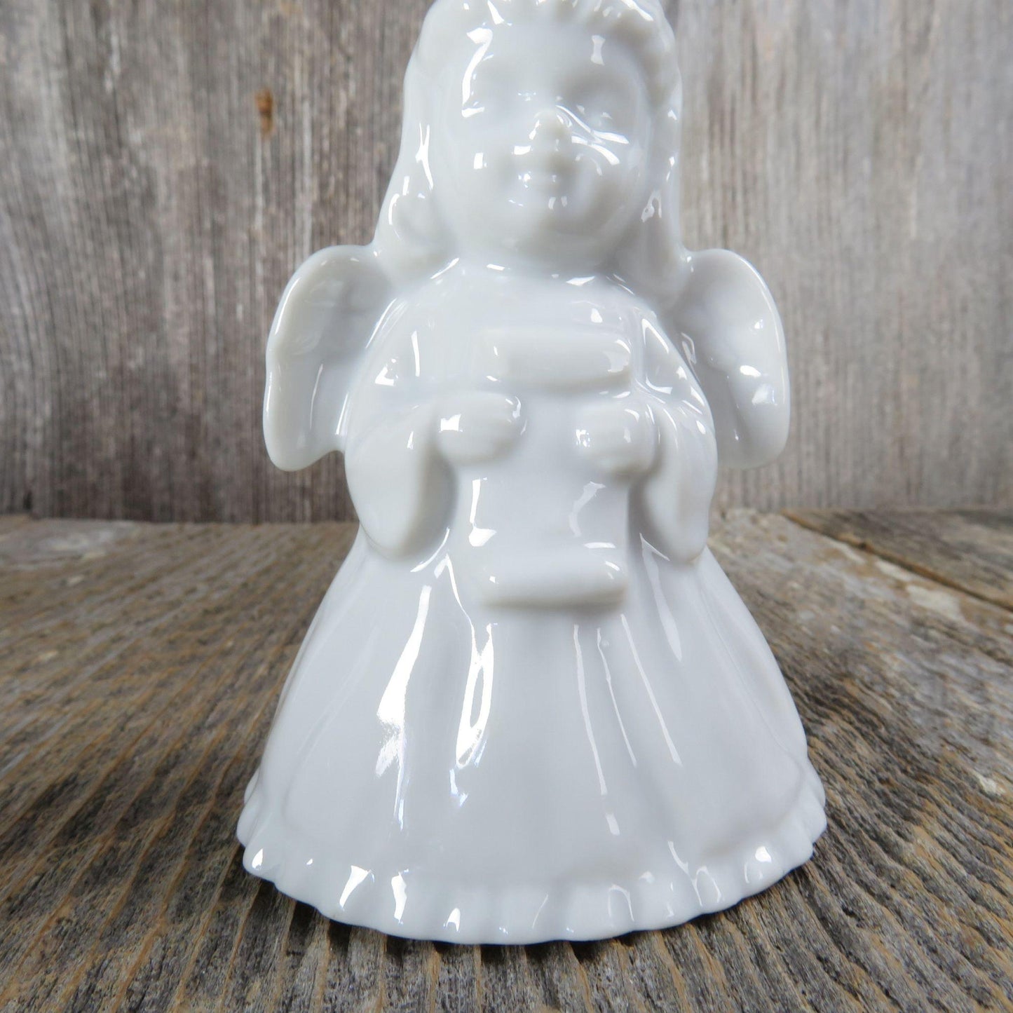 Vintage Angel Bell Figurine Ornament Takahashi Christmas Bell Ringer Porcelain China