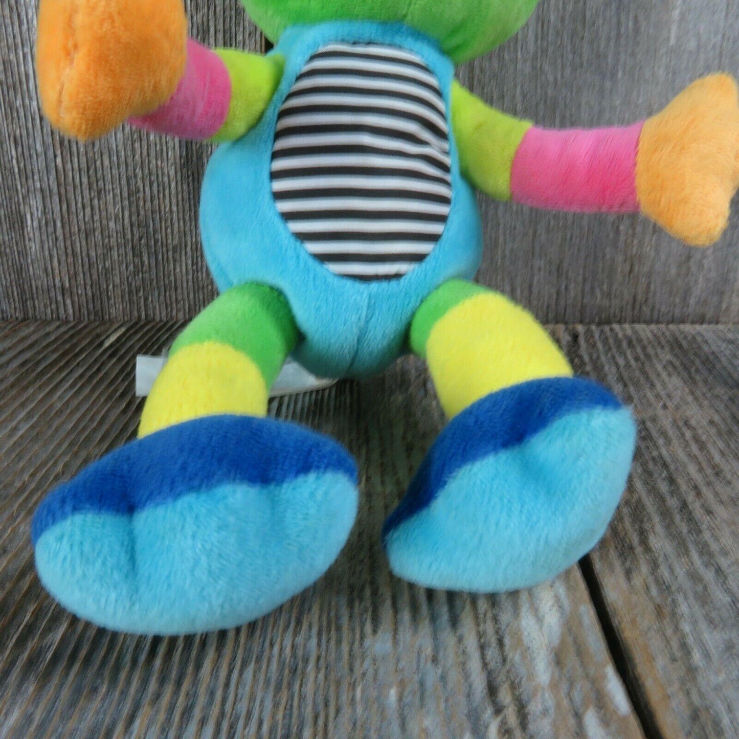Frog Plush Crinkle Rattle Bendable Carters Green Blue 2013 Baby Toy Stuffed