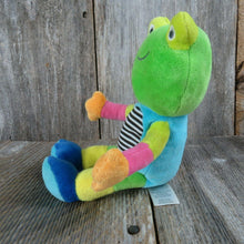 Load image into Gallery viewer, Frog Plush Crinkle Rattle Bendable Carters Green Blue 2013 Baby Toy Stuffed