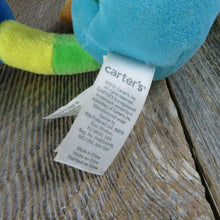 Load image into Gallery viewer, Frog Plush Crinkle Rattle Bendable Carters Green Blue 2013 Baby Toy Stuffed