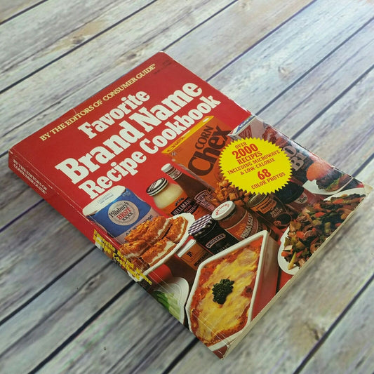 Vintage Cookbook Favorite Brand Name Recipes Consumer Guide Editors Paperback 1981 Cooking Baking Chex Hunts Smuckers Pillsbury Hellmanns