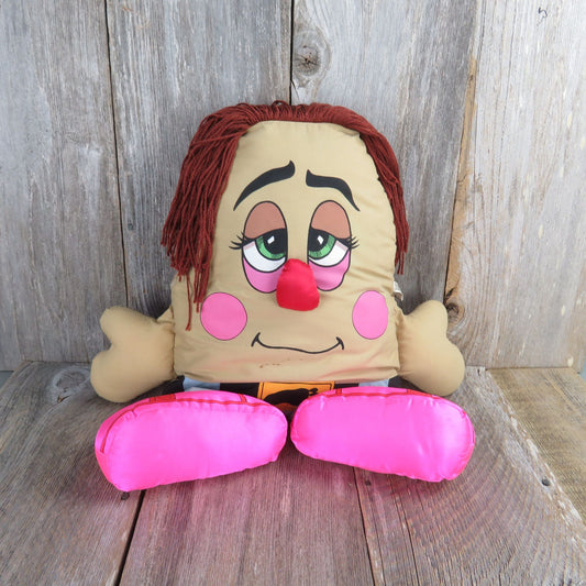 Pillow People Plush Bigfoot Feet Pink Satin Shoes Yarn Hair Extra Large PSE Marketing 1985