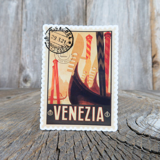 Venice Italy Sticker Venezia Postal Stamp Waterproof Travel Souvenir Water Bottle Laptop