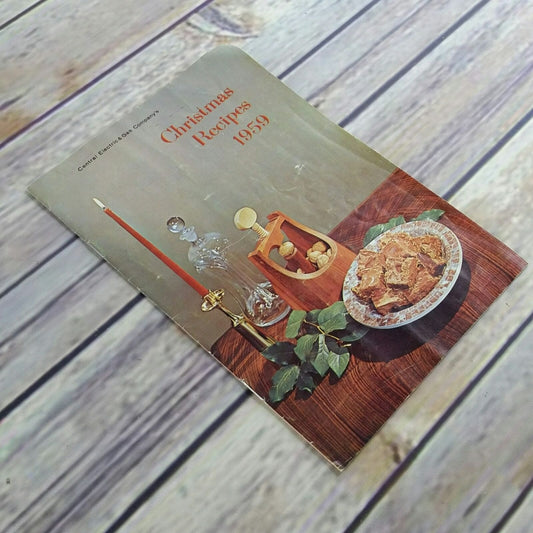 Vintage Cookbook Christmas Recipes Central Electric and Gas 1959 Paperback Booklet Cookies Cake Candy Lincoln Nebraska