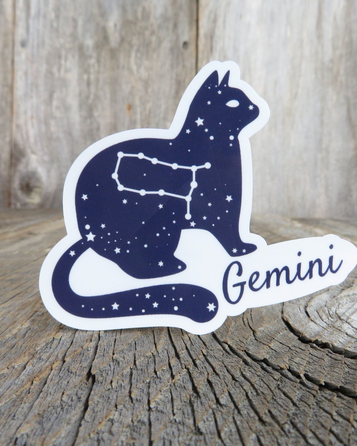 Gemini Cat Birthday Sign Sticker Cat Lover Astrology Star Sign Waterproof Star Chart