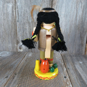 Vintage First Thanksgiving Nutcrackers Figurine Kurt Adler Pilgrim Dinner Friendly Harvest
