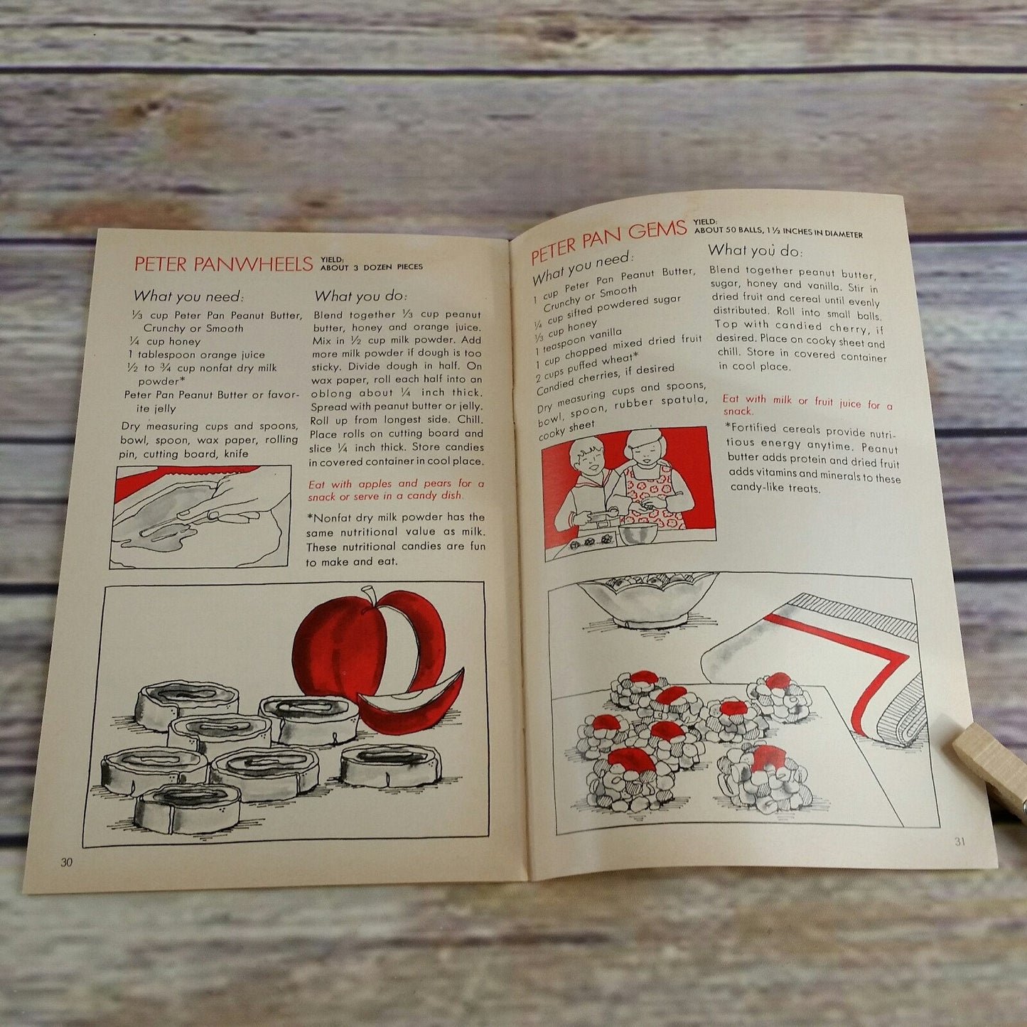 Vintage Kids Cookbook You and Peter Pan in the Kitchen Peanut Butter Recipes Promo Booklet Promo Recipes Ads 1970s 1980s