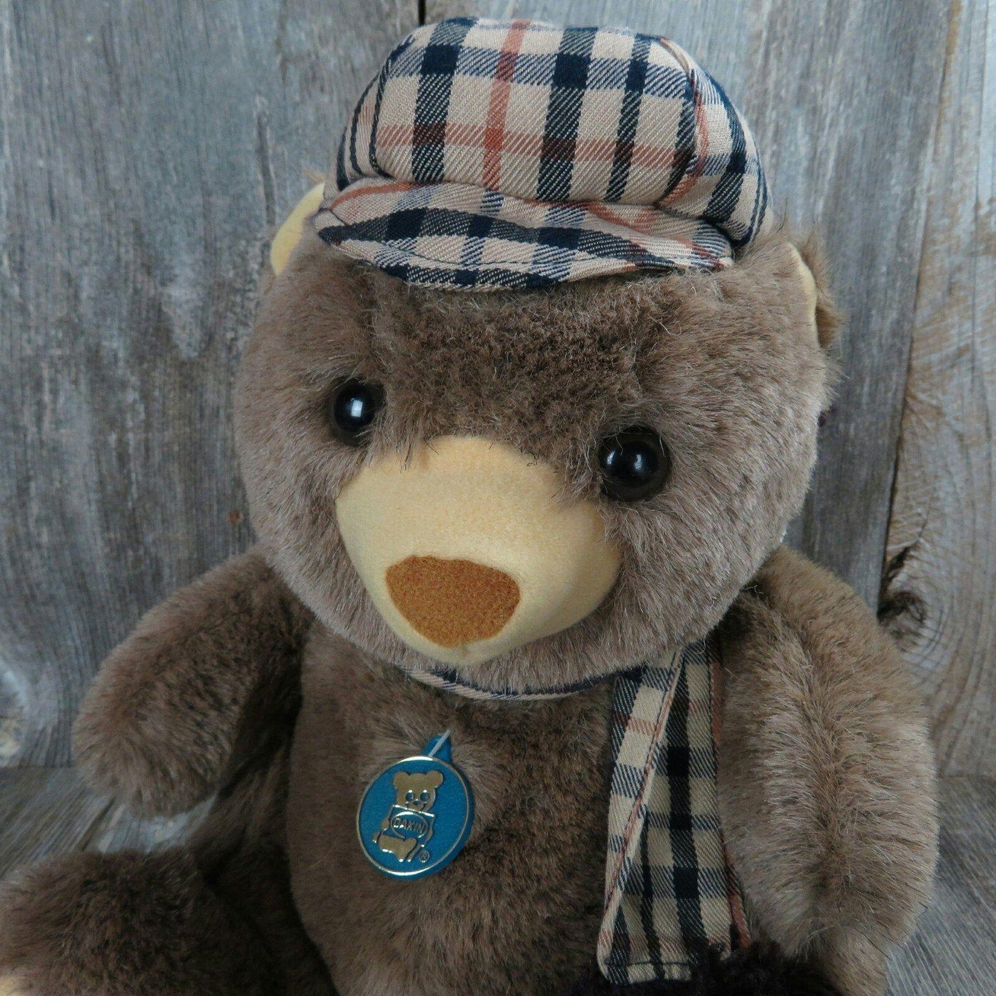 Vintage Dakin Arthur Stuffed Bear Plush 1984 31-0818 Hat Scarf Stuffed Animal