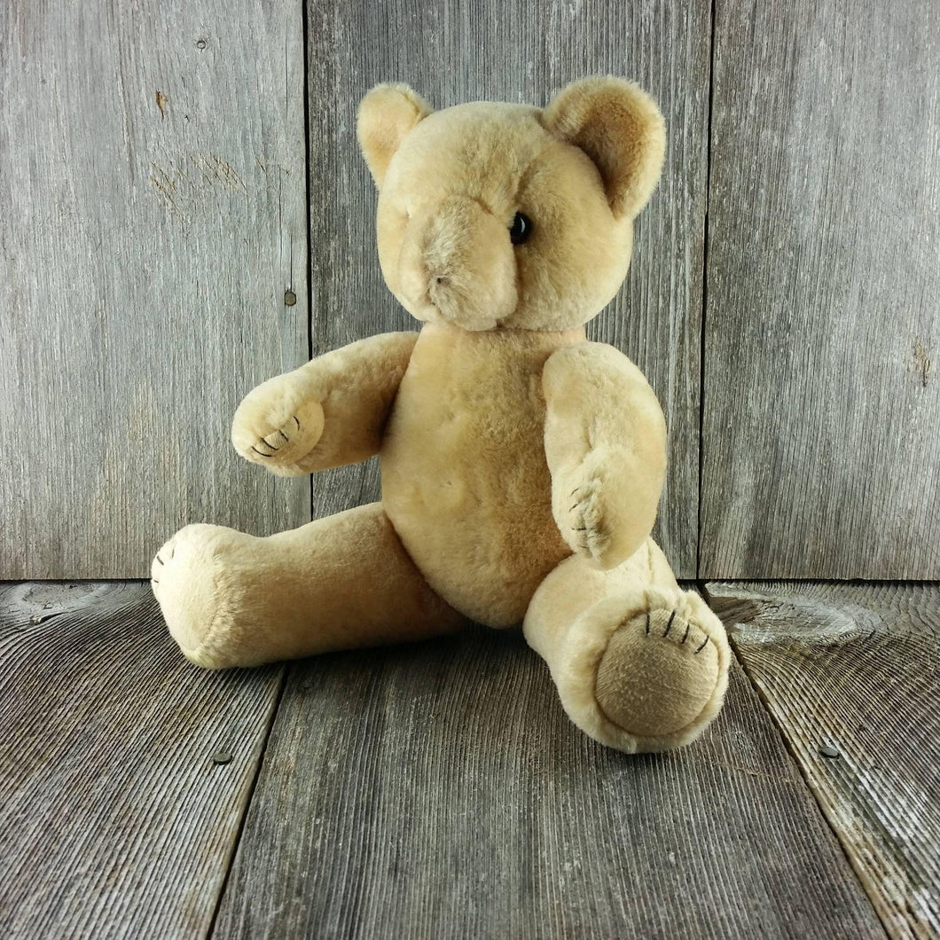 Shanghai Doll Factory Jointed Teddy Bear SDF Wool Natural Honey Tan Colored