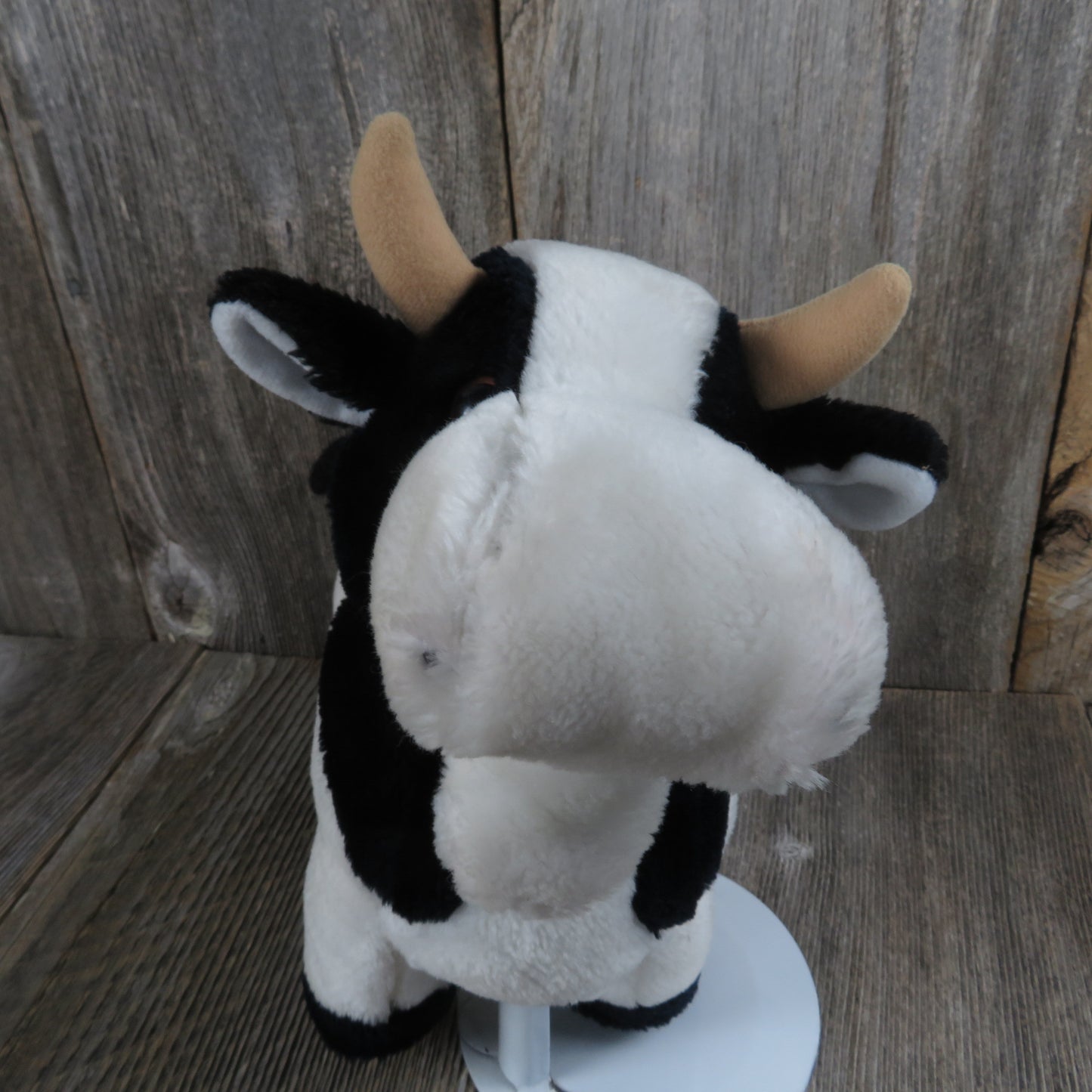 Vintage Cow Puppet Black and White Plush Jersey Holstein Full Body Animal Express 1978