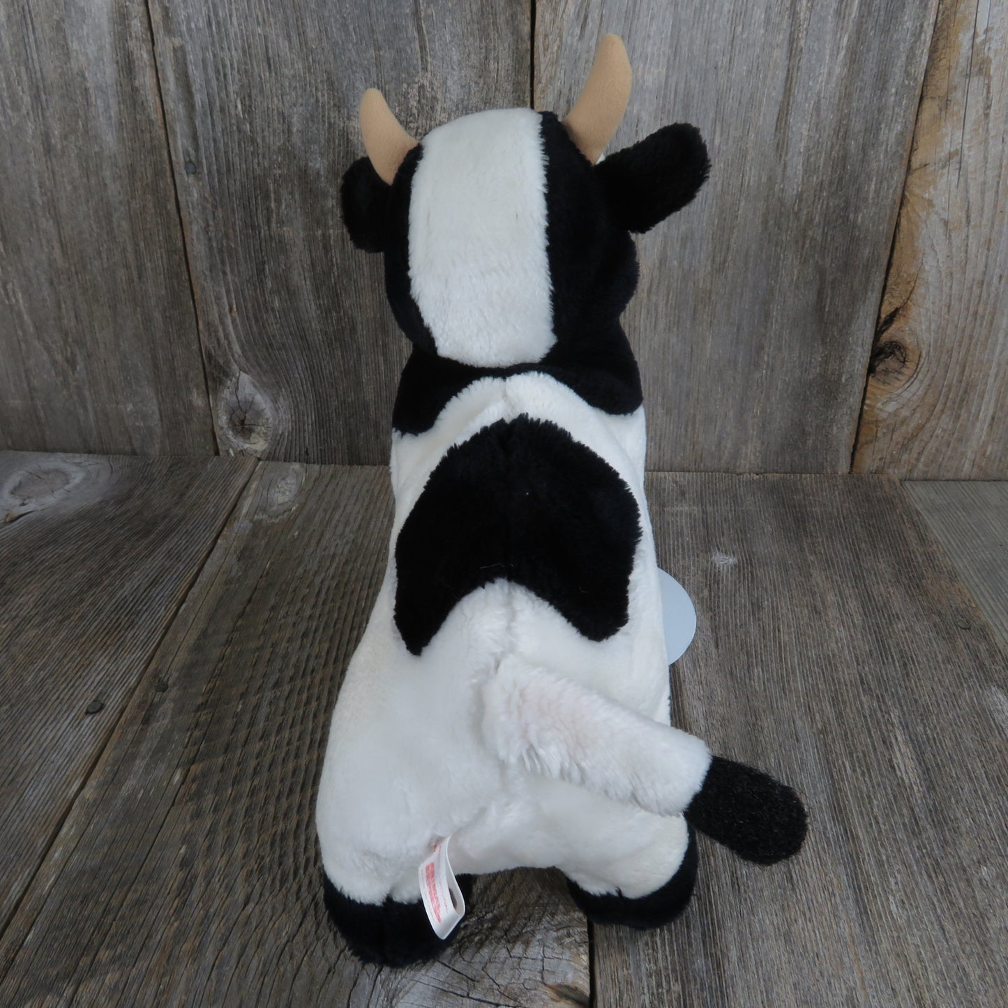 Vintage Cow Puppet Black and White Plush Jersey Holstein Full Body Animal Express 1978