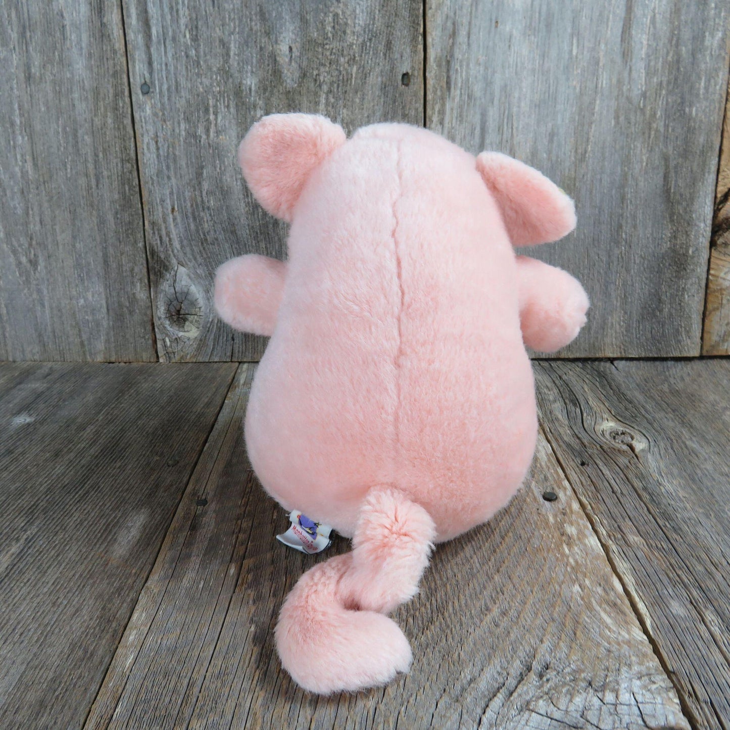 Vintage Pig Plush Stuffed Animal Pink Hog Toy Doll Manhattan Toy Company 1998