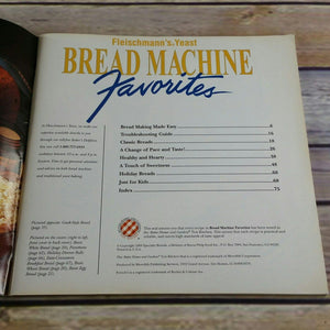 Vintage Cookbook Fleischmann Yeast Bread Machine Favorites Recipes Booklet 1990s Breads Rolls 1994