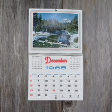Load image into Gallery viewer, Vintage Scenic Wall Calendar 1968 United States Views 2024 Season&#39;s Greetings Bill Pocket