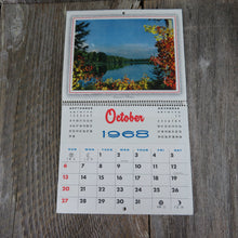 Load image into Gallery viewer, Vintage Scenic Wall Calendar 1968 United States Views 2024 Season&#39;s Greetings Bill Pocket