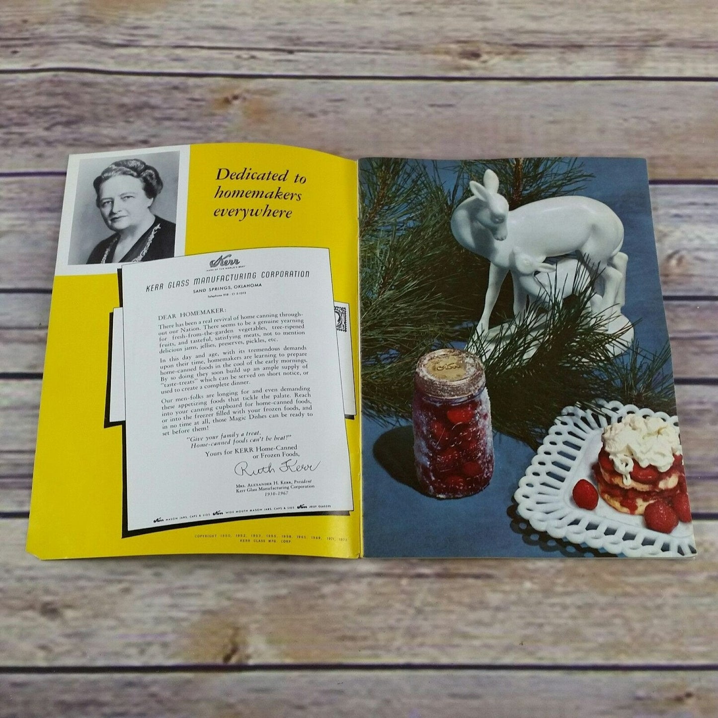 Vintage Kerr Home Canning and Freezing Cookbook Recipes 1972 Booklet Paperback Kerr Glass Mfg