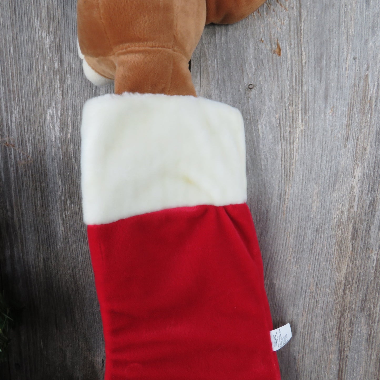 Vintage Rudolph Stocking Prestige Christmas Red Nose Reindeer 1999 Plush Stuffed Red Holiday