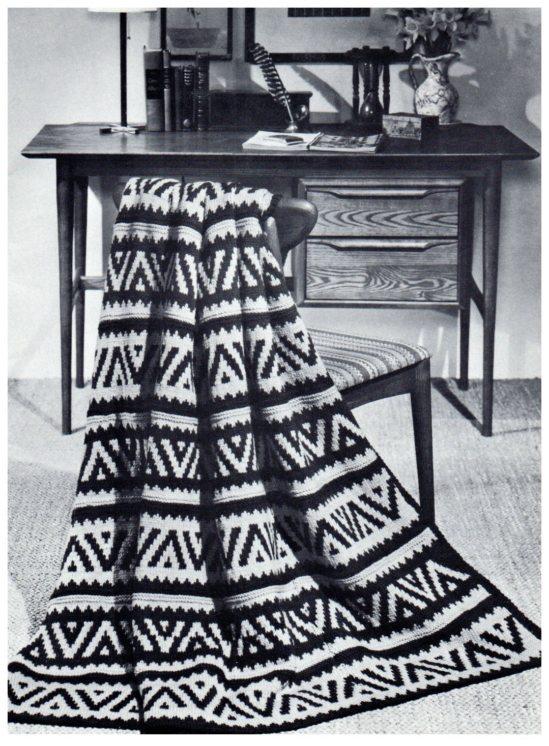 Vintage Decorator Afghans Pattern Crochet and Knit Coats & Clark Book No 142 Downloadable - At Grandma's Table