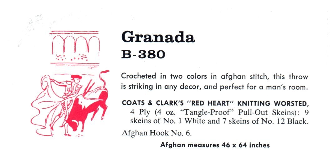 Vintage Decorator Afghans Pattern Crochet and Knit Coats & Clark Book No 142 Downloadable - At Grandma's Table