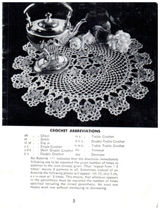 Doily Patterns Crochet Vintage Ruffles Flower Pineapple Doilies Furniture Covers Star Book American Thread Co PDF Instructions - At Grandma's Table