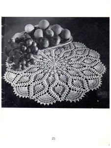 Doily Patterns Crochet Vintage Ruffles Flower Pineapple Doilies Furniture Covers Star Book American Thread Co PDF Instructions - At Grandma's Table