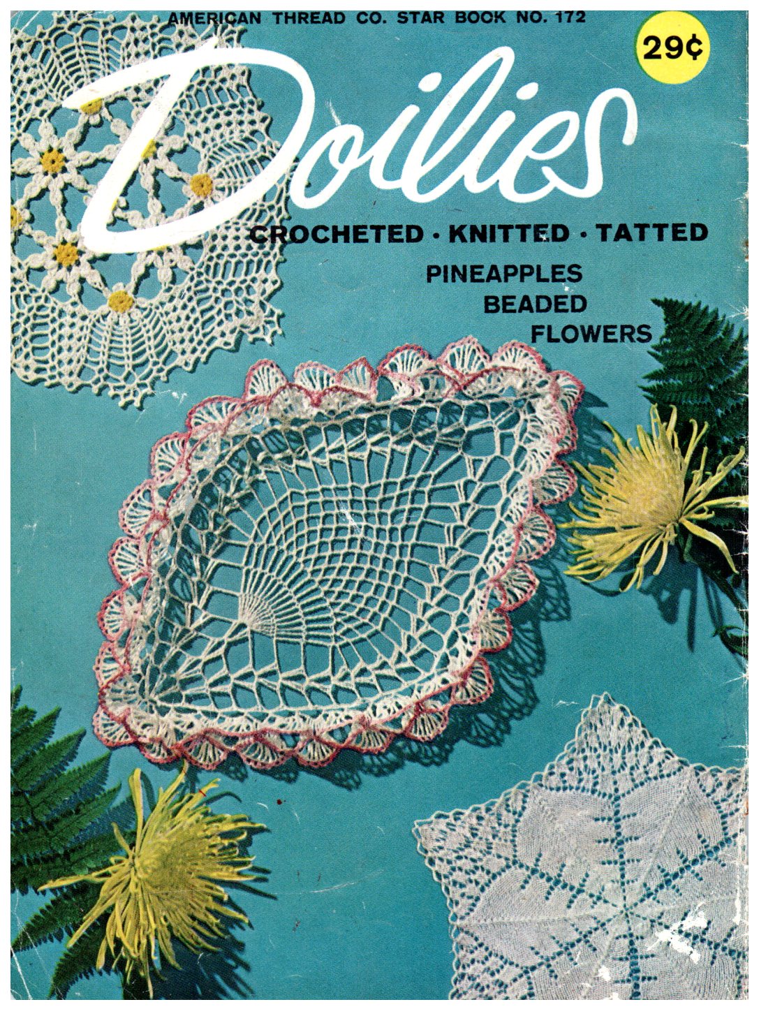 Vintage Doily Pattern Book Pineapple Crochet Knit Tatted American Thread Co. Star Book No 172 Downloadable PDF - At Grandma's Table
