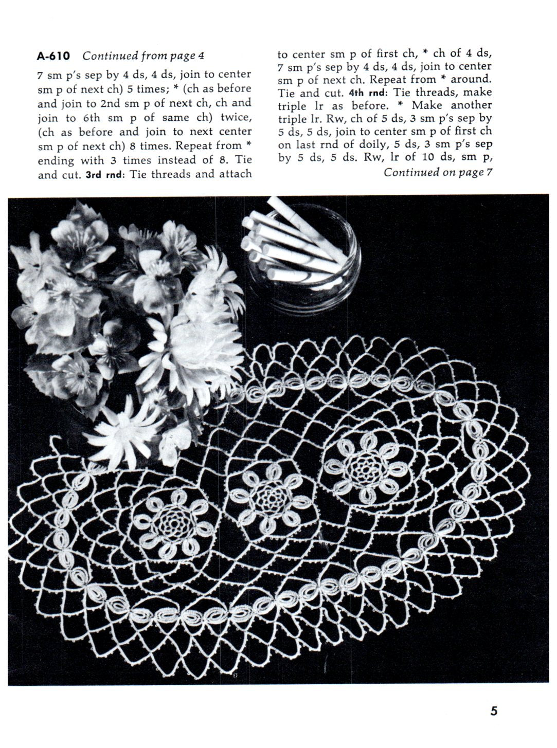 Vintage Crochet Doily Patterns 1967 Priscilla Doilies Rick Rack Knit Hairpin Lace Tatted Coats & Clark's Book No. 174  Downloadable PDF - At Grandma's Table