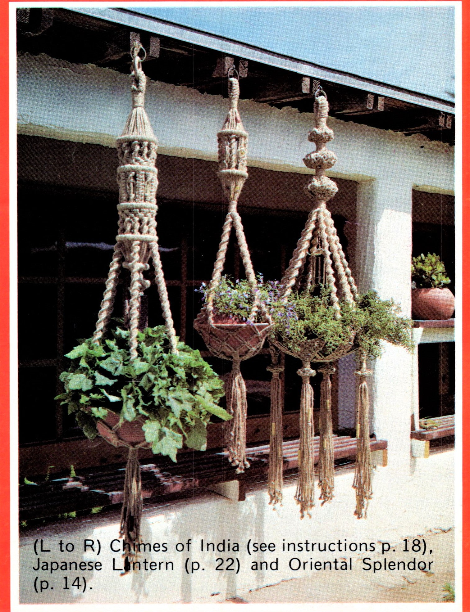 vintage macrame plant hanger Vintage Macrame Hangers Pattern Book Plant Holders Hangings Knots Knotted Download PDF Instructions Home Decorating
