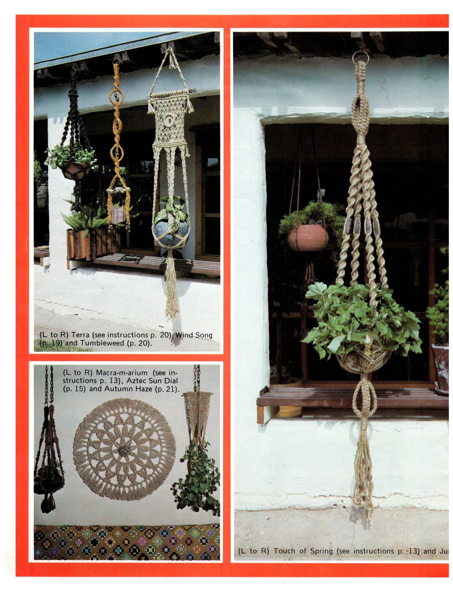 Macrame Hangers Patterns Plant Holders Hangings Knots Knotted Weaving Download PDF Instructions Home Decorating - At Grandma's Table