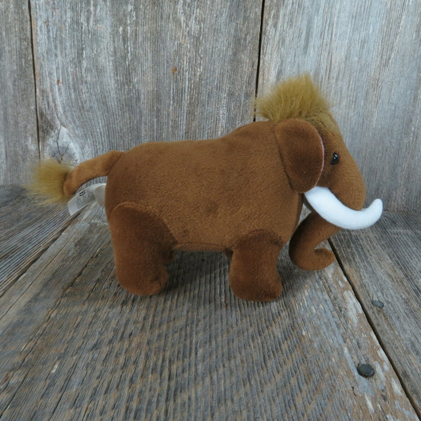 Wooly Mammoth Elephant Plush Dakin Applause Tusks Brown Small