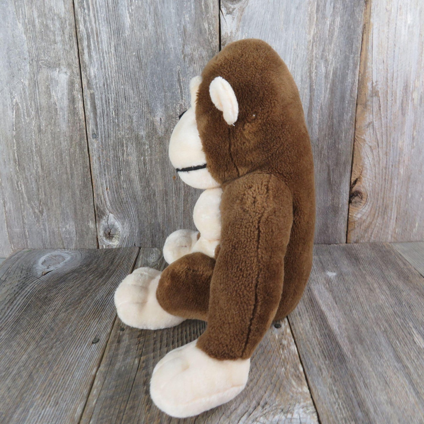 Vintage Donkey Kong Gorilla Plush Monkey Ape Stuffed Animal Large Brown