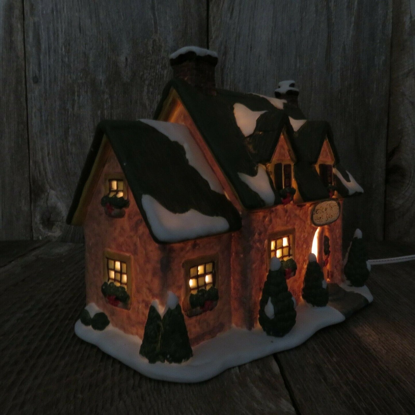 Sense of Thyme Herb Shop Christmas Village House Victorian Santa's Workbench