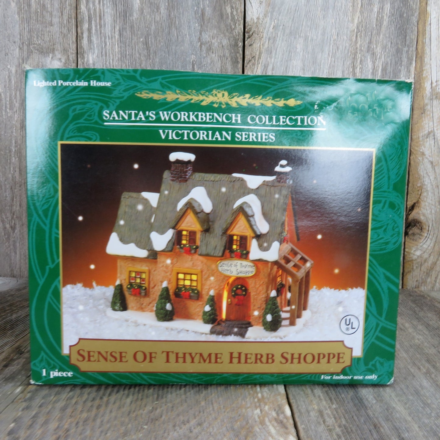 Sense of Thyme Herb Shop Christmas Village House Victorian Santa's Workbench