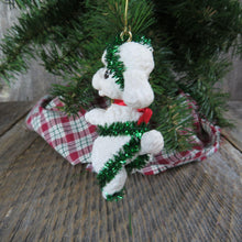 Load image into Gallery viewer, Vintage Puppy Love Hallmark Ornament Dog in Tinsel 1994 Poodle Christmas 4th in Series Gold Heart Tag
