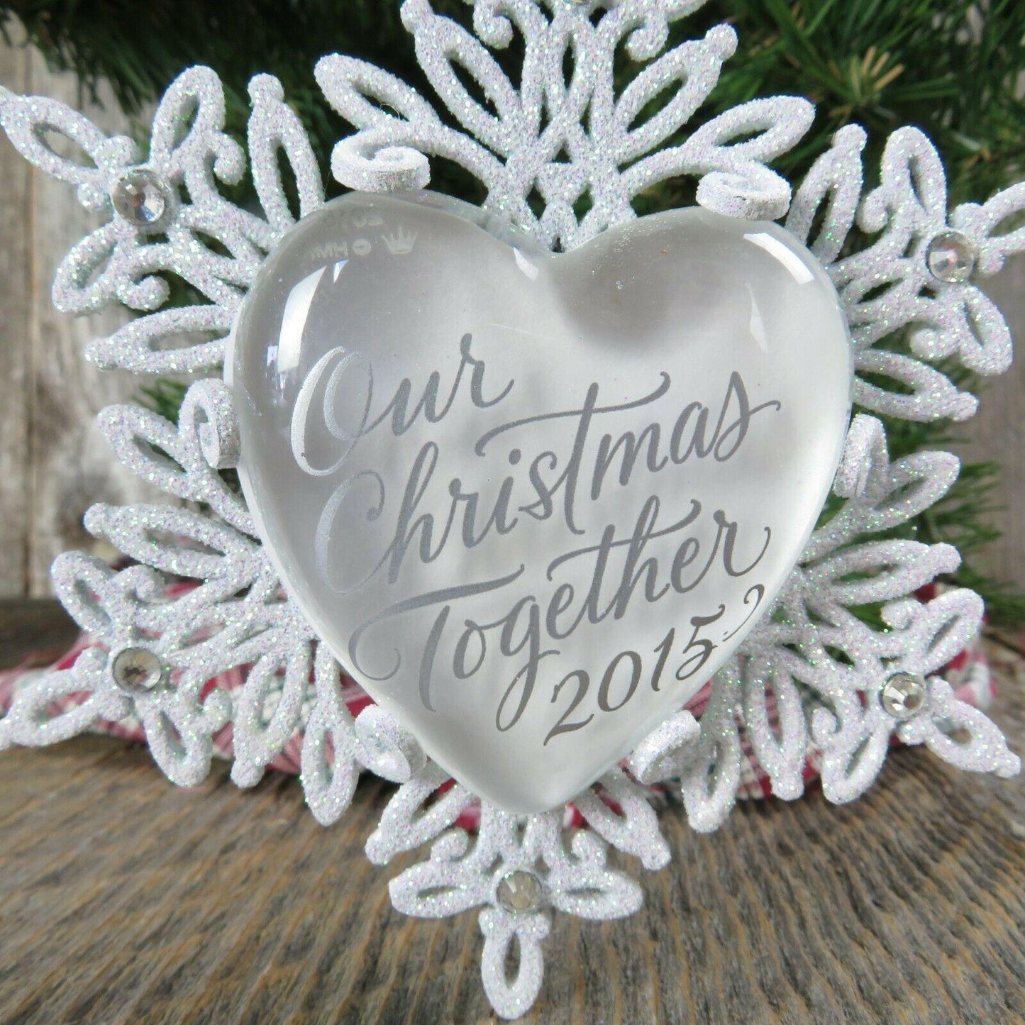 Heart Snowflake Ornament Hallmark Our Christmas Together 2015 Married Couple