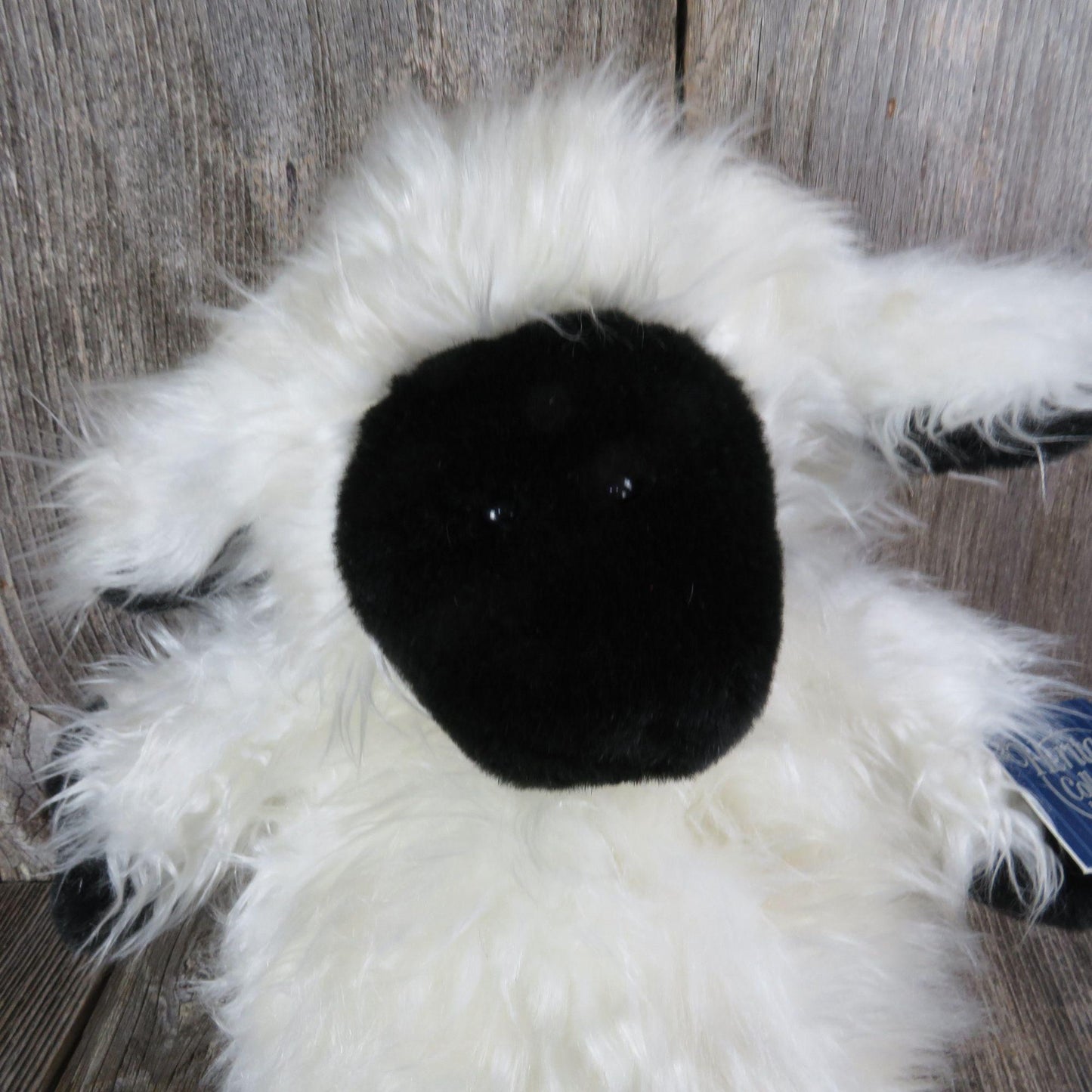 Sheep Plush Lamb Maggie Plush Ganz Black Face Sheep Long White Fur Heritage Collection